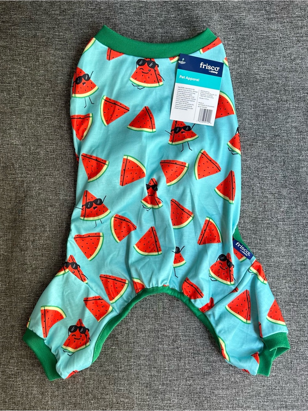 NWT Frisco Summer Watermelon Print Dog & Cat Jersey Pajamas Pet Chewy M